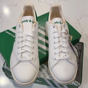Sporty & Rich White and Green Men's Sneakers